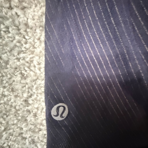 Lululemon Wild Tank  Black Striped with Blue & Green Sports Bra Draping Low Back - Picture 9 of 10